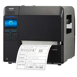 SATO CL6NX Plus 6-inch wide-format industrial thermal label printer with linerless support